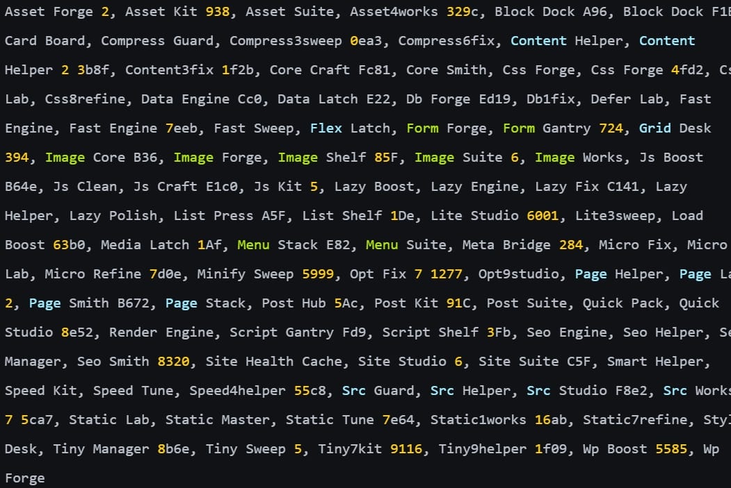 Backdoor plugin names