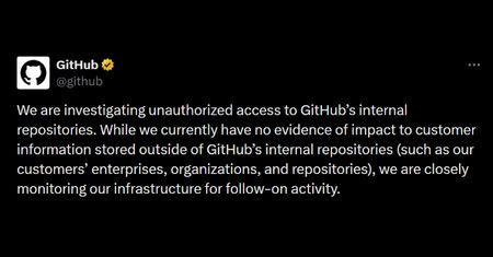 GitHub Investigating TeamPCP Claimed Breach of ~4,000 Internal Repositories